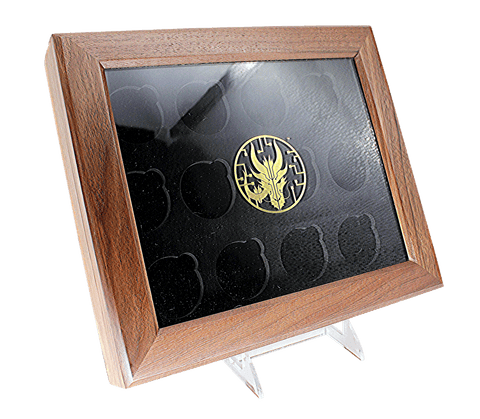 Custom Full Series Twelve Coin Real Walnut Wood and Acrylic Windowed Collectible Display Box