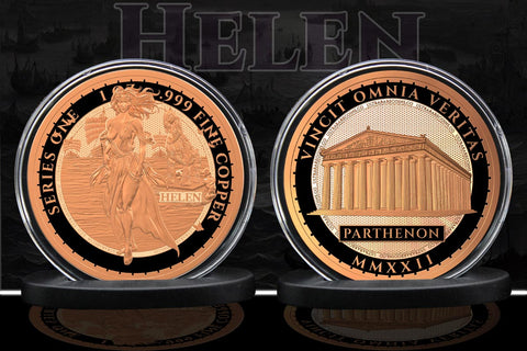 Greek Mythology Series 1 - #12 of 12 - Helen of Troy 1 oz Fine Art Round .999 Fine Copper - Pre-Order
