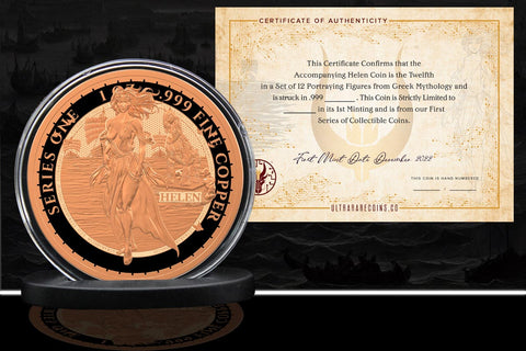 Greek Mythology Series 1 - #12 of 12 - Helen of Troy 1 oz Fine Art Round .999 Fine Copper - Pre-Order