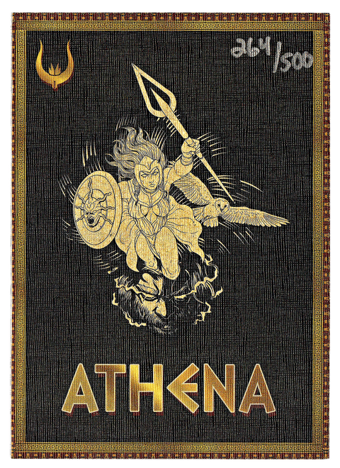 Greek Mythology Series 1 - #3 of 12 - Athena Kanvas 5" x 7" Print - Hand #'d to 500