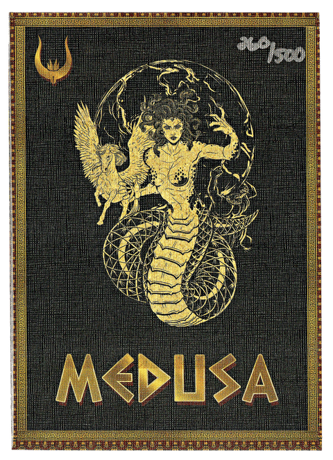 Greek Mythology Series 1 - #4 of 12 - Medusa Kanvas 5" x 7" Print - Hand #'d to 500