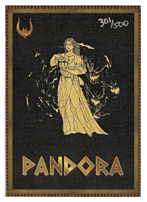 Greek Mythology Series 1 - #2 of 12 - Pandora Kanvas 5" x 7" Print - Hand #'d to 500