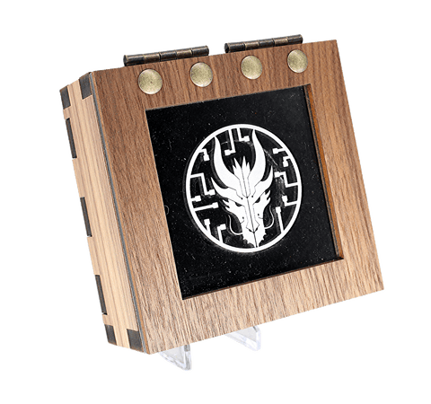 Custom One Coin Real Walnut Wood and Acrylic Windowed Collectible Display Box