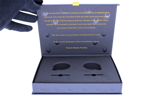 Luxury Gift Box for up to Two Coins Collectible Display Box