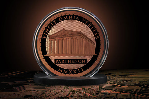 Greek Mythology Series 1 - #1 of 12 - Zeus 1 oz Fine Art Round .999 Fine Copper Collectible Coin Image 3
