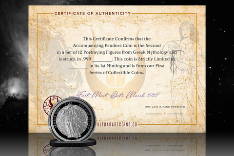 Greek Mythology Series 1 - #2 of 12 - Pandora 1 oz Fine Art Round .999 Fine Silver Collectible Coin Image 4