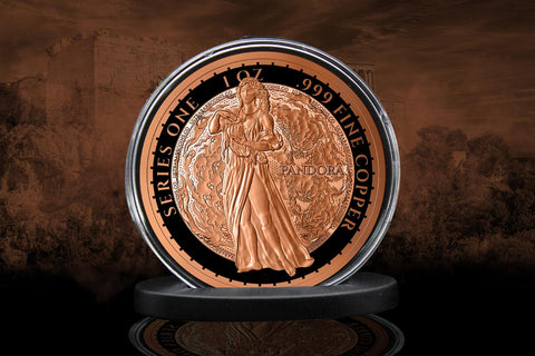 Greek Mythology Series 1 - #2 of 12 - Pandora 1 oz Fine Art Round .999 Fine Copper Collectible Coin Image 2